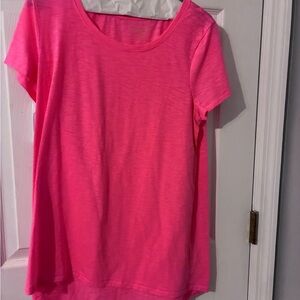 Lilly Pulitzer Etta Scoop Neck Short Sleeve Top Coral Sands